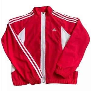 2006 adidas red track jacket size M
